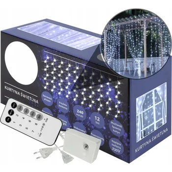 Vánoční dekorace VÁNOČNÍ OSVĚTLENÍ NA STROMEČEK SVÁTEČNÍ VELKÁ SVĚTELNÝ ZÁVĚS 3X2M HUSTÉ LED SVĚTELNÉ ŘETĚZY