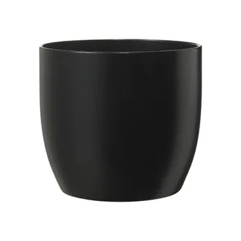 Květináč Keramický květináč Basel matný 24 cm černý