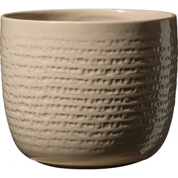 Květináč Keramický květináč Lillo, mocca, 14 x 12 cm