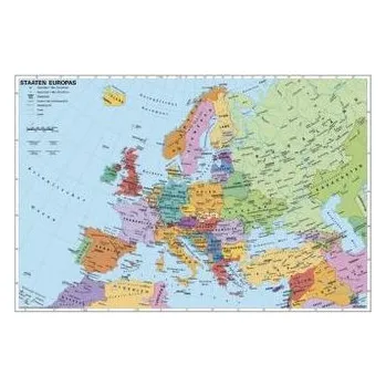 Stiefel Wandkarte Kleinformat Staaten Europas, Wandkarte, ohne Metallstäbe