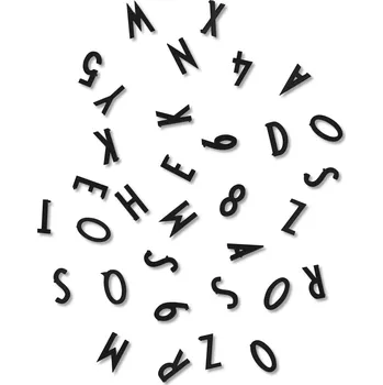 Magnetická kreslící tabulka Design Letters, Písmena a čísla na tabuli Design Letters malá černá 128 dílů - Formadore