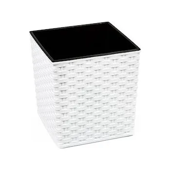 Květináč plast bílý Lamela 30 cm x 30 x 31 cm