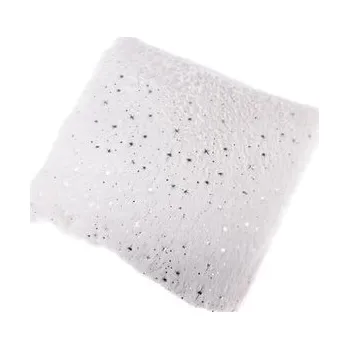 Polštář bílý - stříbrné hvězdy 43 cm