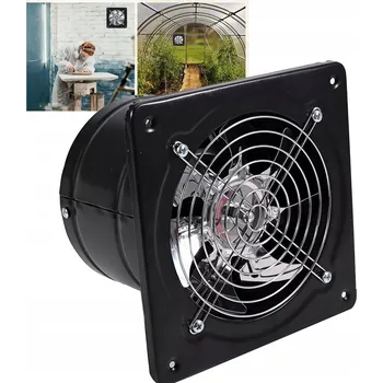 Domácí ventilátor Průmyslový odsávací ventilátor nástěnný 150mm + zpětná klapka
