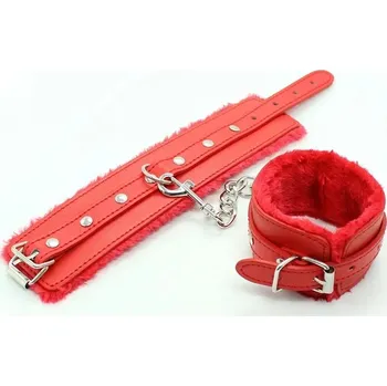 Sexuální pomůcka | erotická pouta koženkové, plyš - B