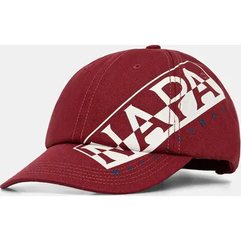 Módní doplněk Bavlněná baseballová čepice Napapijri Napapijri x Martine Rose NP0A4H9IR1E1 burgundské 83X, vel. ONE SIZE