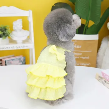 Obleček pro psa Šaty pro psa | obleček pro fenku XS-XXL - žlutá,XXL