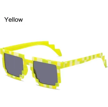 Sluneční brýle Hranaté sluneční Minecraft brýle pro děti - žlutá