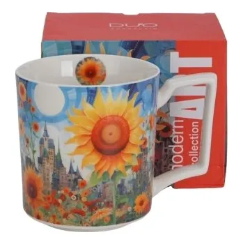 Porcelánový hrnek XXL MODERN SUNFLOWER 750 ml