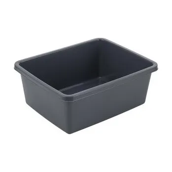 PLASTOVÁ OBDÉLNÍKOVÁ MÍSA 37X30CM 11L TMAVĚ ŠEDÁ -BEN