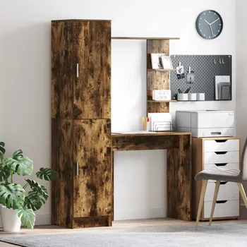 Psací stůl vidaXL Stůl 2 pcs Kouřový dub [3337285]