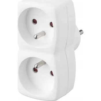 Elektrická zásuvka Rozbočka napájení: 2 uzemněné zásuvky, bílý