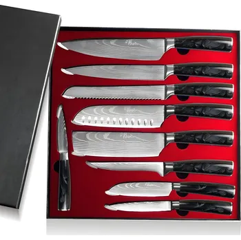 Kuchyňský nůž Sada kuchyňských nožů BL 13827 9ks Černá