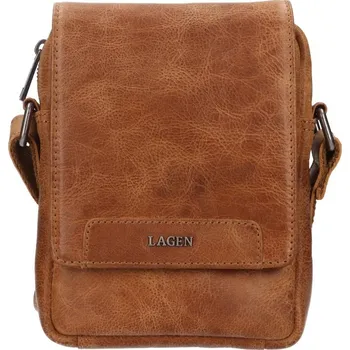 Lagen pánská kožená crossbody přes rameno hnědá LG-5012 CAMEL