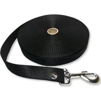 Vodítko pro psa Dinofashion Vodítko stopovací nylon ploché Černé Velikost: 15m/20mm