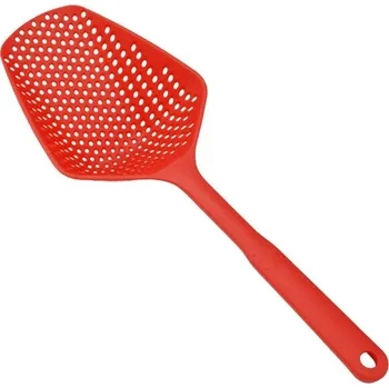 Cedník a síto Cedník | plastová naběračka 2v1 - červená