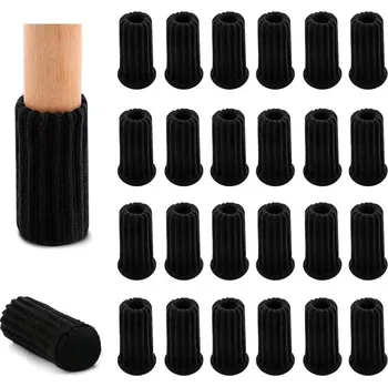 Podložka pod nábytek Elastické chrániče nohou židlí s protiskluzovými podložkami 24ks - černá