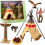 Zestaw indiański Figurki wioska indianie (pl, 2000, Leantoys)