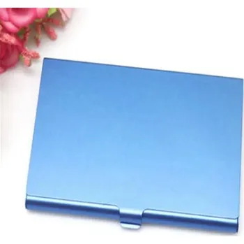 Vizitkář Vizitkář kovový | pouzdro na vizitky, držák na karty - Modrá