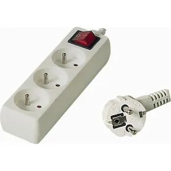 Prodlužovací kabel PremiumCord Prodlužovací přívod 230V 3m 3z.+vypínač pp3k-03