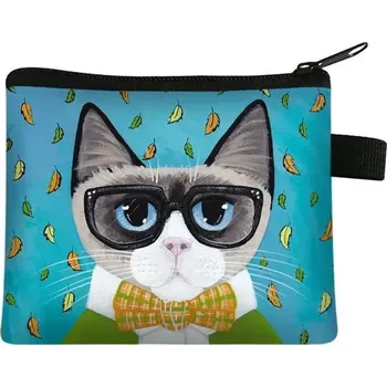 Peněženka Malá dámská peněženka s motivem kočky - 04