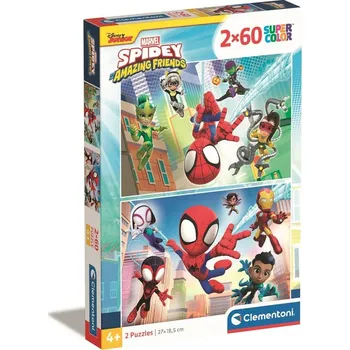 Puzzle Clementoni - Puzzle 2x60 Spidey a jeho úžasní přátelé