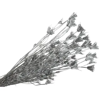 Vánoční dekorace FLOWERIO Sušené květy metalické Černuška - Nigella orientalis 130g - stříbrné