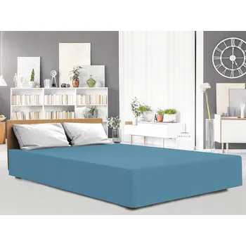 Prostěradlo PROSTĚRADLO JERSEY S ELASTANEM A GUMOU 220X200 MODRÉ DARYMEX