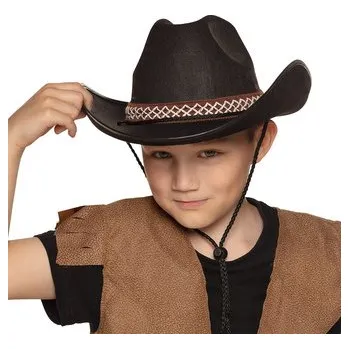 Karnevalový kostým Boland&nbsp;Černý dětský kovbojský klobouk se stuhou