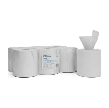 Podlahový mycí stroj Ručníky v roli Centrefeed Protissue, Midi, 2 vr., bílé, 90 m, 6 ks