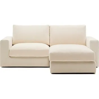 Pohovka Béžová žinylková rohová pohovka (pravý roh/s lenoškou) Alea – Kave Home ID_1827580