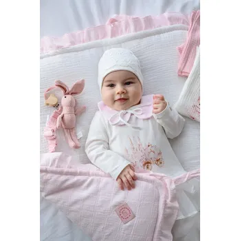 Kojenecká čepice Kojenecká čepice Jamiks PORTA PORTA.Nakr.glo.JWH086.K bílá 00X, vel. 40