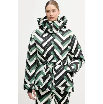 Péřová lyžařská bunda Perfect Moment Cortina W3001188 zelená 77X, vel. XS