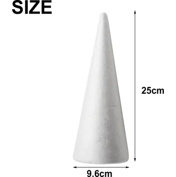 Vánoční dekorace Polystyrenový vánoční kužel pro DIY dekorace - 25cmX9.6cm