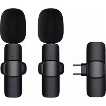 Mikrofon SADA 2x BEZDRÁTOVÝ KLOPNÝ MIKROFON PRO TELEFON S USB-C