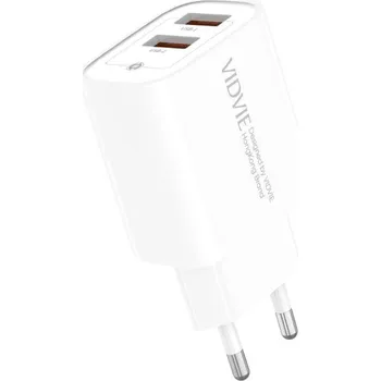 Síťová nabíječka VIDVIE PLE272 2xUSB 2.4A bílá