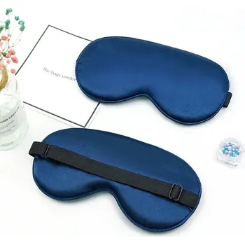 Škraboška na spaní Saténová škraboška na spaní | maska na noc - Tmavě modrá