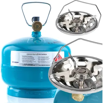 Turistický vařič PLYNOVÁ LAHEV + TURISTICKÝ PLYNOVÝ VAŘIČ 2KG + 180MM