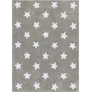 Přírodní koberec, ručně tkaný Stars Grey-White - doprava zdarma