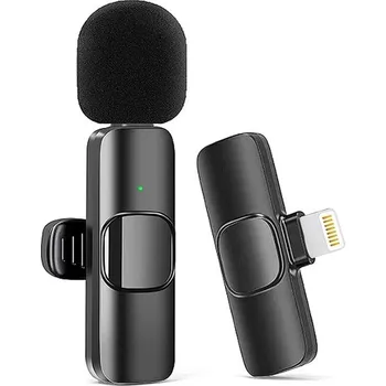 Mikrofon Mikrofon Kinizuxi pro mobilní telefon pro iPhone/iPad, Plug-Play Lavalier Mikrofon Bezdrátový