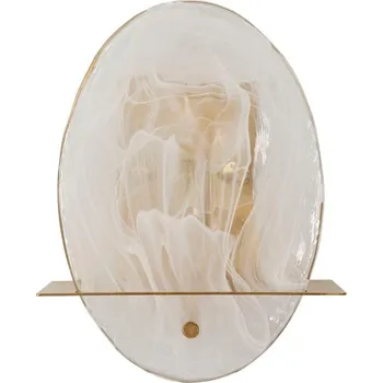 Nástěnné svítidlo Skleněné nástěnné svítidlo ve zlaté barvě Portlan – Mauro Ferretti ID_1829338