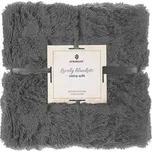 Deka 200x220 cm dvouvrstvá SPRINGOS LOTUS tmavě šedá