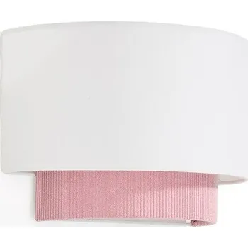 Nástěnné svítidlo Bílé/světle růžové dětské nástěnné svítidlo s textilním stínidlem Bianella – Kave Home ID_1826882