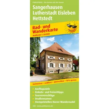 PublicPress Rad- und Wanderkarte Sangerhausen, Lutherstadt Eisleben, Mansfeld-Südharz