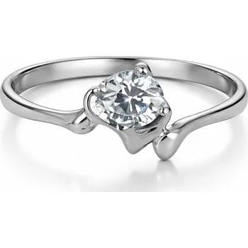 Prsten Minimalistický stříbrný prsten se zirkonem Lara - 52