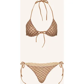 Dámské plavky Missoni Dámské Trojúhelníkové Bikiny S Třpytivou Nití, hnědá, 34