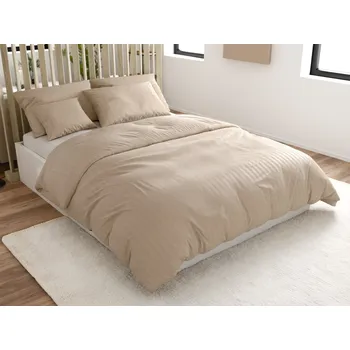 Hotelové povlečení z mikrovlákna JASMINE PURE cappuccino - proužek 1 cm Rozměr povlečení: 70 x 90 cm | 140 x 200 cm