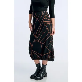 Dámská sukně Delší černohnědá dámská sukně 172 velikost 2XL