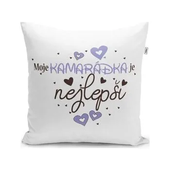 Polštář Moje kamarádka je nejlepší: 40x40 cm
