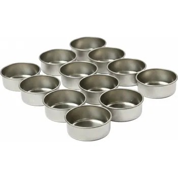 Svícen Creativ Kovové misky na čajové svíčky 12ks - stříbrné
